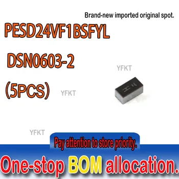 Új, eredeti helyszínen PESD24VF1BSFYL DSN0603-2 alacsony kapacitás kétirányú dióda ESD védelem 5db
