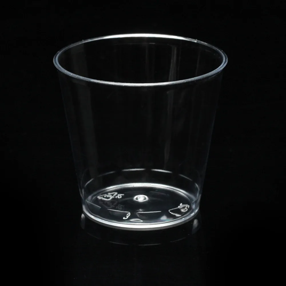 50PCS Átlátszó Desszert Csésze Kemény Műanyag Trapéz Fél feles pohár Jelly Kupa Műanyag Része Eldobható Poharak Tárolására Csésze
