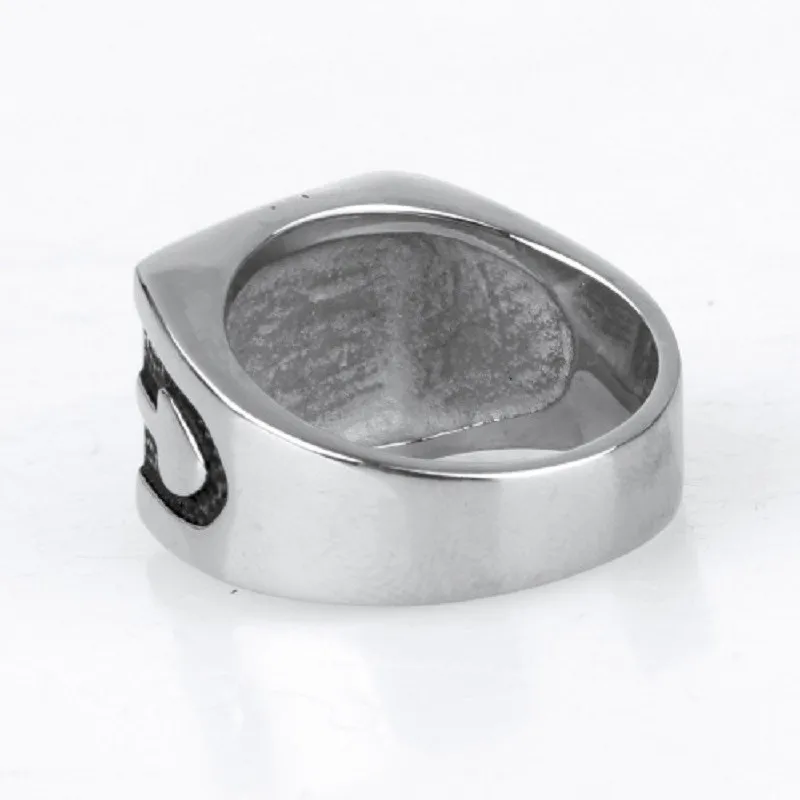 Férfi Ezüst színű Gyűrű Tér Ingyenes Mason Szabadkőművesség Szabadkőműves Gyűrű 316L Rozsdamentes Acél Gyűrű Ékszer