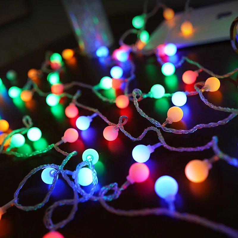 Girland LED Labdát fényfüzér Tündér Ünnep Outdooe Lámpa Tábor Esküvő Kert Dekoráció Karácsonyi Koszorú Szoba Decoraiton