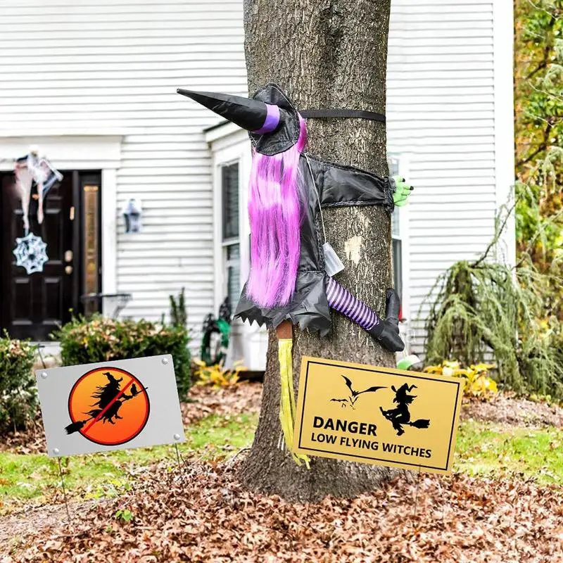Halloween Összeomlik Boszorkány Kísérteties Nagy Repülő Boszorkány, Halloween Kültéri Beltéri Halloween Dekoratív Boszorkány Haza, Iskolák