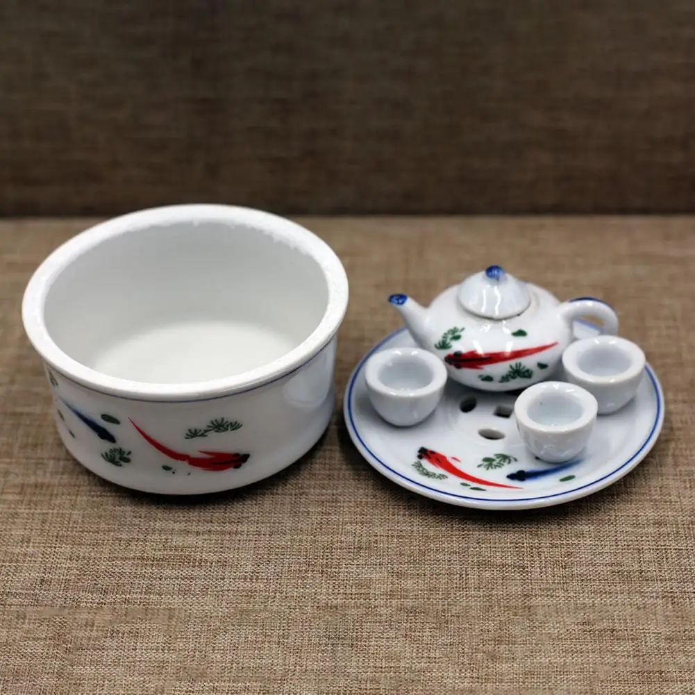 Mini Teaware Magas Helyreállítása Kínai Stílusú Retro Dekoratív Kerámia Gyermekek Tea a Tea Tálca Kupa Helyszín Elrendezés