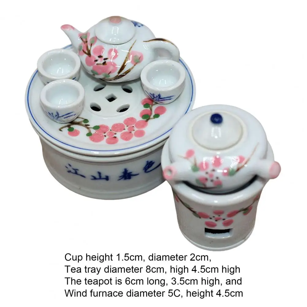 Mini Teaware Magas Helyreállítása Kínai Stílusú Retro Dekoratív Kerámia Gyermekek Tea a Tea Tálca Kupa Helyszín Elrendezés