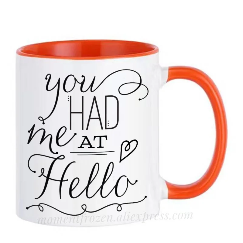 Már a Hello Csésze Tea Bögre Kávét Mugen Egyedi Design Tej Edények Coffeeware Home Office Matrica Barátok Ajándékok