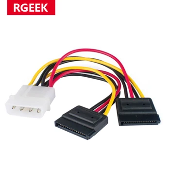RGEEK 18 cm Serial ATA-SATA 4 Pin IDE Molex, hogy 2-15 pólusú HDD Adapter Kábel Forró Világszerte Promóció