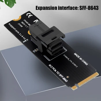 M. 2 NVME U. 2 Átalakító Kártya Majmot PCIeX4, Hogy SFF8643 Merevlemez Csatoló Kártya 64GT/S Stabil Átviteli Tartozékok Asztali