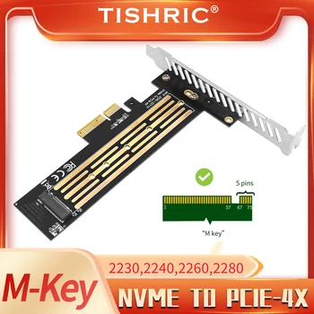 TISHRIC M10 NVME, hogy a PCI-E 4X Egyetlen Lemez Adapter Kártya 64Gbps M-Key PCIe 4x Bővítő Kártya Asztali PC 2230/2242/2260/2280