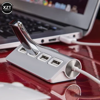 1db Nagy Sebességű USB HUB 4 Port USB 2.0 csatlakozó Hordozható OTG Alumínium USB Elosztó Kábel iMac, Macbook Air Laptop, Tablet PC