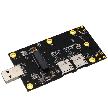 NGFF M. 2 USB 3.0 Adapter Bővítő Kártya Dual NANO SIM-Kártya Foglalat a 3G/4G/5G Modul Támogatása M2 kulcs B 3042/3052 Wifi Kártya