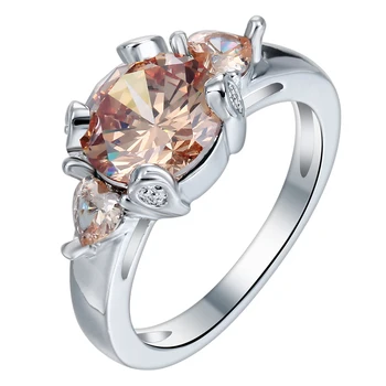 Hainon Új Divat Ezüst Színű Esküvői Ígéret Gyűrű Női Szív Alakú Pezsgő Köbméter Cirkon Ékszerek Gyűrűk Ajándékok