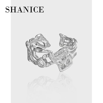 SHANICE S925 Sterling Ezüst CZ Nyitott Gyűrű a Nők Állítható Cirkon Varázsa Új koreai Divat Ékszer Ajándék