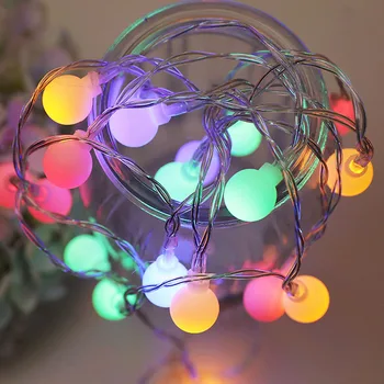 Girland LED Labdát fényfüzér Tündér Ünnep Outdooe Lámpa Tábor Esküvő Kert Dekoráció Karácsonyi Koszorú Szoba Decoraiton