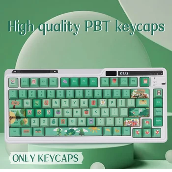 Erdő Fél Keycaps Zöld Meghatározott Téma PBT Cseresznye Profil Illik 61/68/80/84/98/100/108 Mechanikus Billentyűzet
