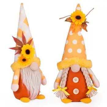 A Gnome Baba, Nagy Orr Szüreti Fesztivál Téma Napraforgó Arctalan Törpe Hálaadás Dekoráció Lakberendezés Dísztárgy