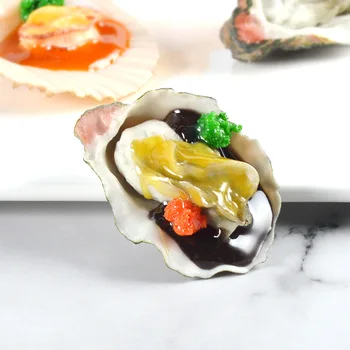 Hamis tengeri barbecue kagylót osztriga, fésűskagyló élelmiszer-modell kulcstartó vízi hotel ablak dekoráció, dísztárgyak felvételi kellékek