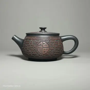 Jianshui Kézzel készített Teljes Faragás Shipiao kitöltése Tea-Fű(Nem Yixing Zisha) Kung Fu Tea Set Drinkware teaszertartás