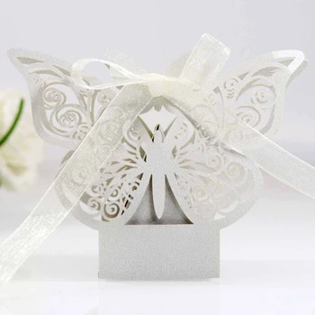 Lézerrel Vágott Pillangók Csokoládé Doboz Esküvői Kedvezmények Édességet Dobozok Ajándék Doboz Házasság Fél Dekorok