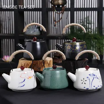 300ML Kerámia Teáskanna Gyönyörű Porcelán Szűrő teáskannában Háztartás Szépség, Vízforraló Teaset Ajándékok Hagyományos Kínai Teaware