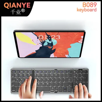 Qianye B089 Billentyűzet Bluetooth-Három Összecsukható Három Rendszer Vezeték nélküli Phablet a Windows, Android, IOS, ipad Tablet Telefon