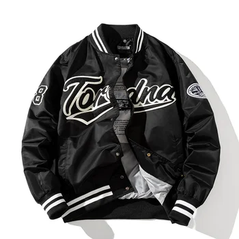 Hip-Hop Baseball Dzseki Férfi Nő Hímzett Kabát Levelet Streetwear Kabát Divat Vintage Széldzseki Párok Tavaszi, Őszi