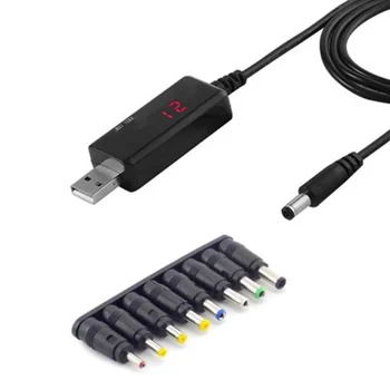 USB Boost Konverter DC 5V 9V, 12V USB-Step-up Konverter Kábel + Aljzatához A Tápegység/Töltő/Áram Átalakító