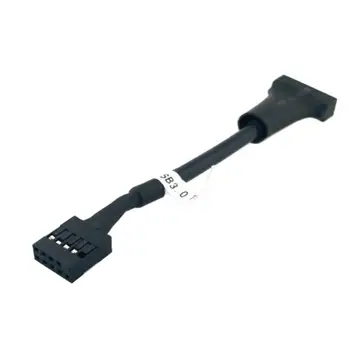 Alaplap Fejléc Adapter Kábel Magas Minőségű 1db 19/20 Pin USB 3.0 Női 9 Tűs, USB 2.0 Férfi
