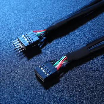 USB 2.0 9 Tűs Férfi 9 Pin-Női Adapter Kábelét 50CM/1.64 FT Kábel Extender 9pin USB Fejléc Hosszabbító Szorzó
