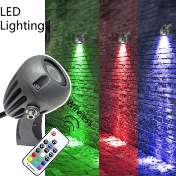 5W 12W LED Reflektor Kültéri Fal, Épület, Boltban, Otthon 220V, Meleg, Hideg Fehér RGB Távoli bluetooth-IP66 Vízálló Spot lámpa