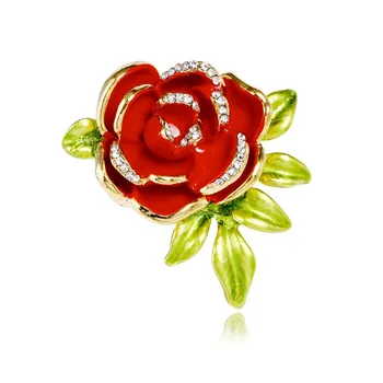 Divat Rose Zománc Bross Chinoiserie Elegáns Kreatív Virág Tű 2 Színű Ruha Egyszerű Légköri Tű Tartozékok