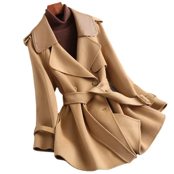 Hwitex Női Gyapjú Kabát 100% Gyapjú, szőrme Kabát Hivatalos női Téli Kabátok Női HW2027