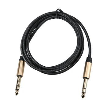 6,5 mm-es Audio Kábel Férfi-Férfi Kapcsolat Kábel Elektronikus Dob - / Hangszóró - / Audio Mixer/ Mikrofon/ Erősítő 1,8 m, Fekete