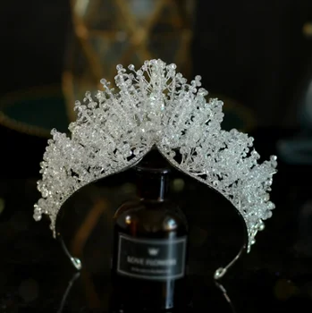 Menyasszony high-end luxus hangulatot korona Európai, illetve Amerikai klasszikus stílusú palota strasszos korona stílus divatos retro