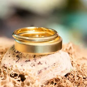 Új, Egyszerű, 2/a 4 mm-es Rozsdamentes Acél Gyűrűk Arany Sima Nők a Férfiak Pár Gyűrű Divat Amulett Ékszer Ajándék