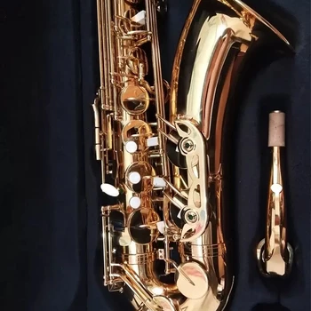 Magas minőségű 902 BB hangolt arany lakkozott sárgaréz tenor szaxofon Japán kézműves készült arany fafúvós hangszer esetében