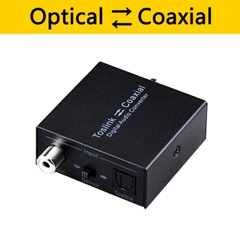 Optikai, Koax Audio Konverter, SPDIF Toslink, hogy Koaxiális, illetve Koaxiális Optikai Bi-Directional Swtich Digitális Elosztó Adapter