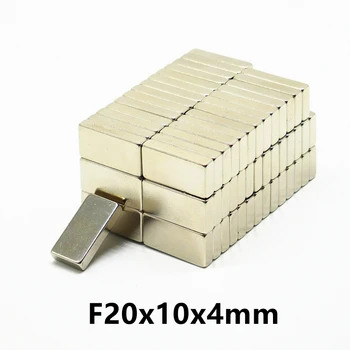 10 20 50PCS/SOK Mágnes 20x10x4 N35 NdFeB MÁGNES 20*10*4 Neodímium Mágnesek blokk erős mágnes 20mm x10mm x 4mm