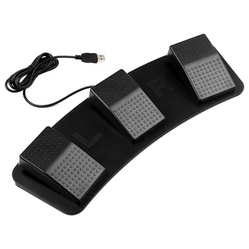 FS23-P USB Tripla Multifunkciós lábkapcsoló Pedált Fotoelektromos Kapcsoló Kép Megszerzése Zenei Játék Vezérlő