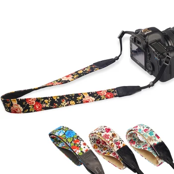 ÚJ 1db Kamera vállpánt Nyak Öv Régi Kínai Virág Stílus Tartós Pamut Egyetemes Pántok a Canon a Nikon DSLR