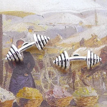 100 Súlyzó Varázsa 21mm x 10mm DIY Ékszer Készítés Medál antik ezüst színű