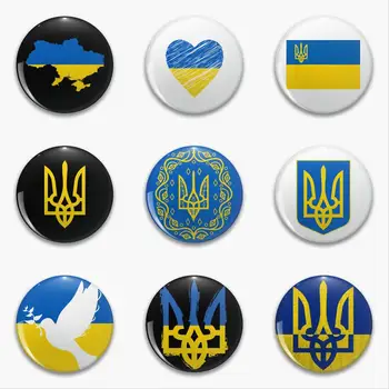 Ukrajna Zászló Csapok Bross Alufelni Pin-Rajzfilm Jelvények Ékszerek, Kiegészítők Gyermek Hátizsák Ruhát Bross