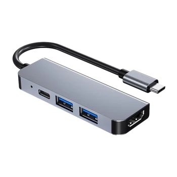 4 Az 1-ben Tartozékok C Típusú Nagy Sebességű USB Hub Elosztó Adapter Ultra Slim Multi Port Mobil PD Laptop Alkalmas MacBook