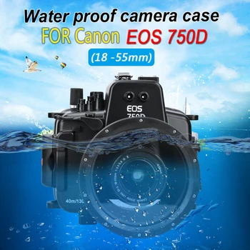 Seafrogs a Víz alatt 40 Fényképezőgép tok Canon EOS 750D 760D Búvárkodás Kamera ház, 18-55mm 18-135mm Objektívvel