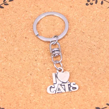 20db imádom a macskákat Kulcstartó Újdonság Gadget Bizsu Szuvenír Karácsonyi Ajándék Kulcstartó Csepp Szállítás