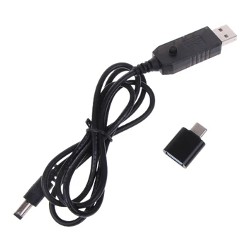USB-C PD C Típusú QC3.0 USB-5-12V Lépés Tápegység Kábel 5V-12V Wifi Routerek LED Kamera Rajongó Játék