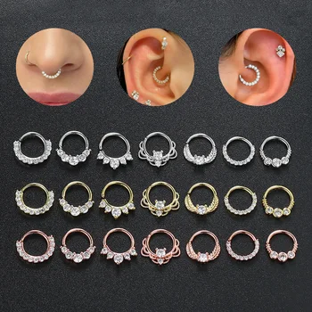 Orr Piercing Gyűrűk Női Punk Gótikus Mikro-set Cirkon 1DB Porc Daith Fülbevaló Septum Gyűrű Test Fül Ékszerek