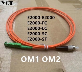 10db E2000 patchcord OM1 OM2 E2000-SC E2000-LC E2000-FC ftth simplex SX multimódusú optikai E2000-E200 ugró ingyenes szállítás